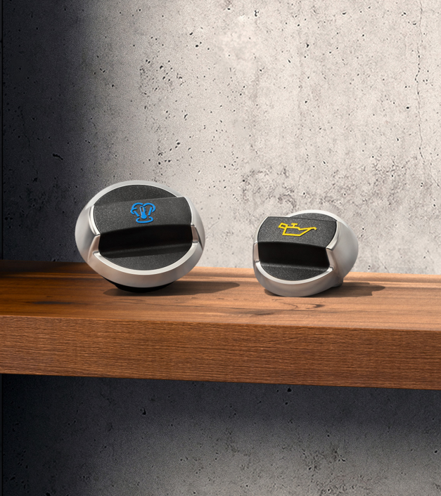 Alyvos ir aušinimo vandens dangtelis, aliuminio išvaizda (Porsche 911)