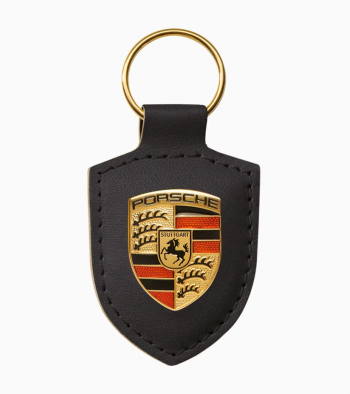 Raktų pakabukas su Porsche emblema (juodas)
