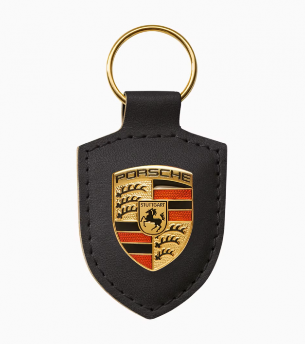 Raktų pakabukas su Porsche emblema (juodas)