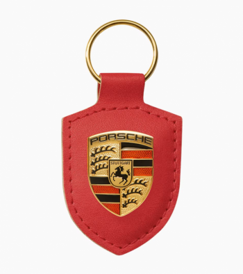 Raktų pakabukas su Porsche emblema (raudonas)