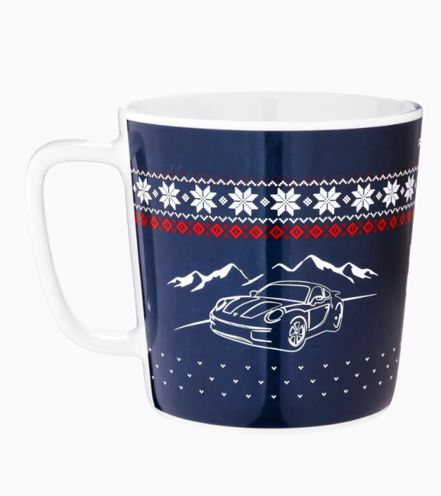 Kalėdinis Porsche didelis puodelis