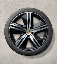 22 colių „Macan“ išskirtinio dizaino žieminių ratlankių ir padangų komplektas, dažytas juodai (blizgus)