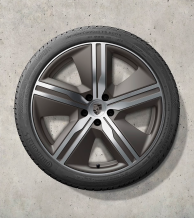 22 colių „Macan“ išskirtinio dizaino žieminių ratlankių ir padangų komplektas, dažytas „Turbonite“ spalva