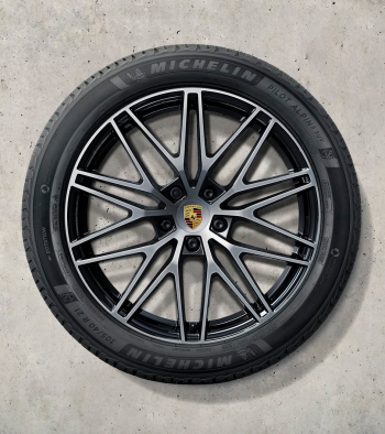 21 colio RS Spyder dizaino ratlankių ir žieminių padangų komplektas Porsche Cayenne modeliams