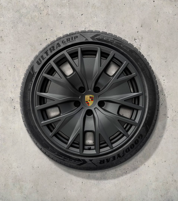 20 colių „Taycan Turbo S Aero Design“ žieminių ratų ir padangų komplektas, dažytas antracito pilka spalva