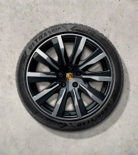 20 colių „Taycan Tequipment Design“ žieminių ratlankių ir padangų komplektas, dažytas juodai (blizgus)