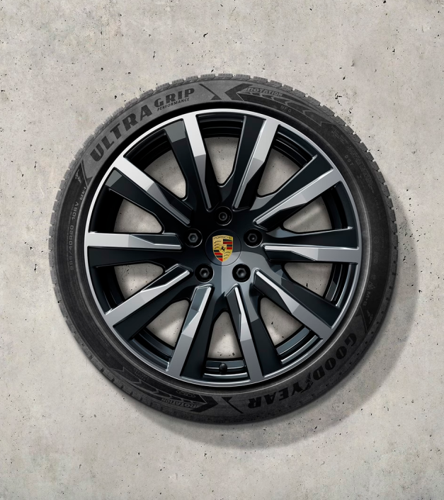 20 colių „Taycan Tequipment Design“ žieminių ratlankių ir padangų komplektas, dažytas juodai (blizgus)