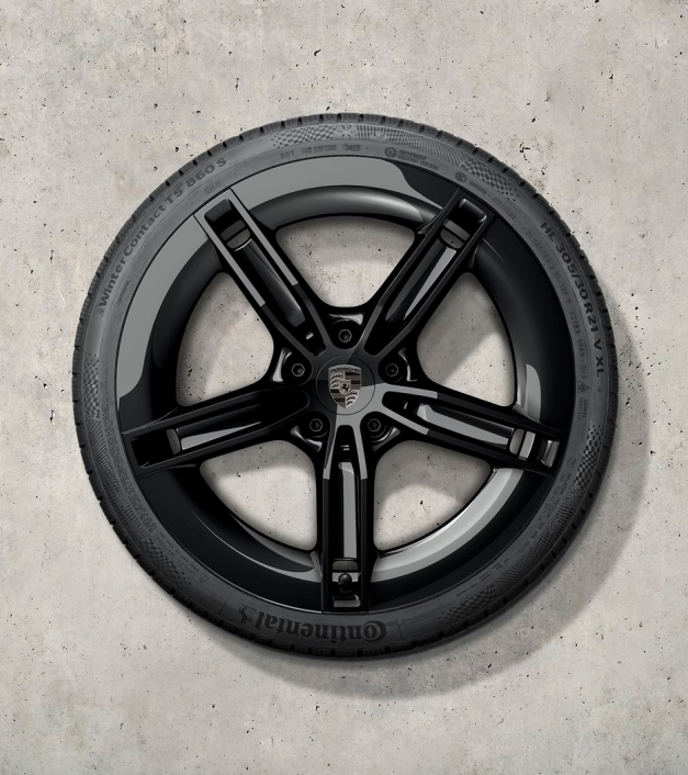 21 colio „Mission E“ dizaino žieminių ratlankių ir padangų komplektas, dažytas juodai (blizgus)