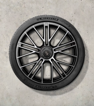 21 colio „Panamera Turbo S“ žieminių ratlankių ir padangų komplektas su centriniu ratų užraktu, dažytas juodai (blizgus)