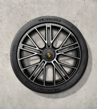 21 colio „Panamera Turbo S“ žieminių ratlankių ir padangų komplektas su centriniu ratų užraktu, dažytas juodai (blizgus)