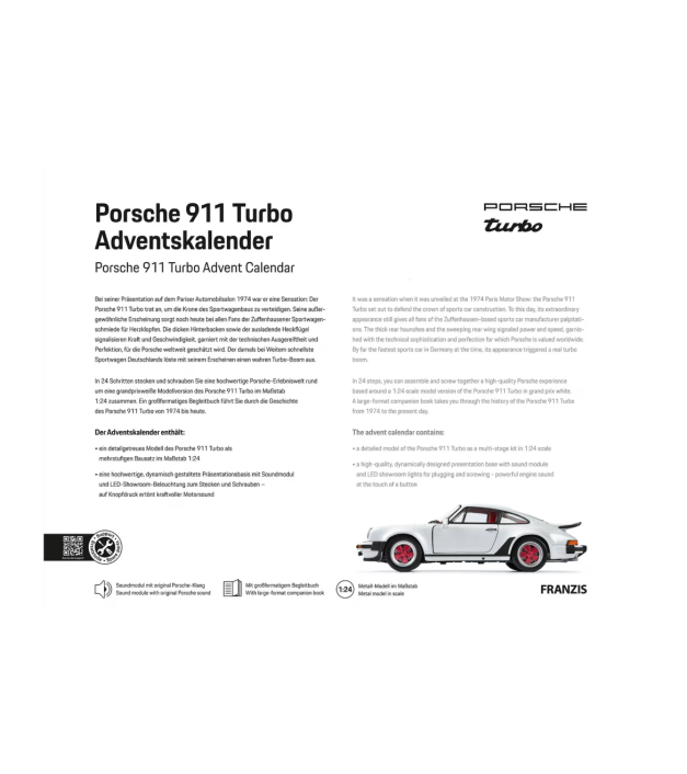 Porsche advento kalendorius – 911 Turbo modelio rinkinys