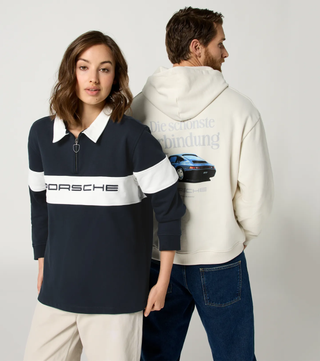 Retro regbio stiliaus marškinėliai – „Porsche Fan Community“