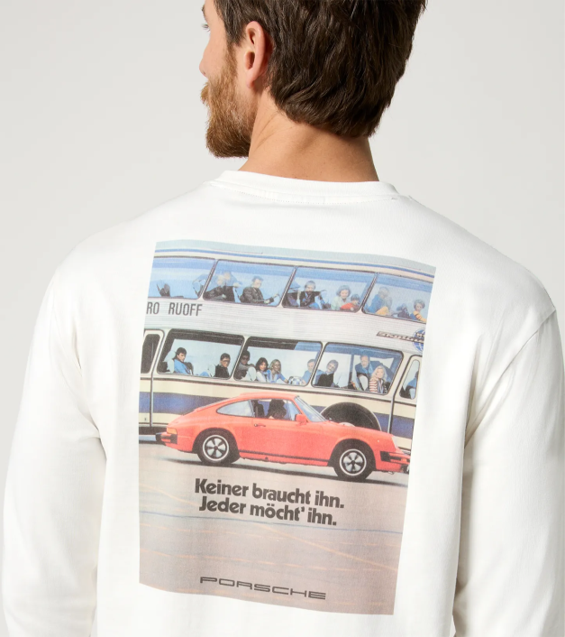 Retro marškinėliai ilgomis rankovėmis – „Porsche Fan Community“